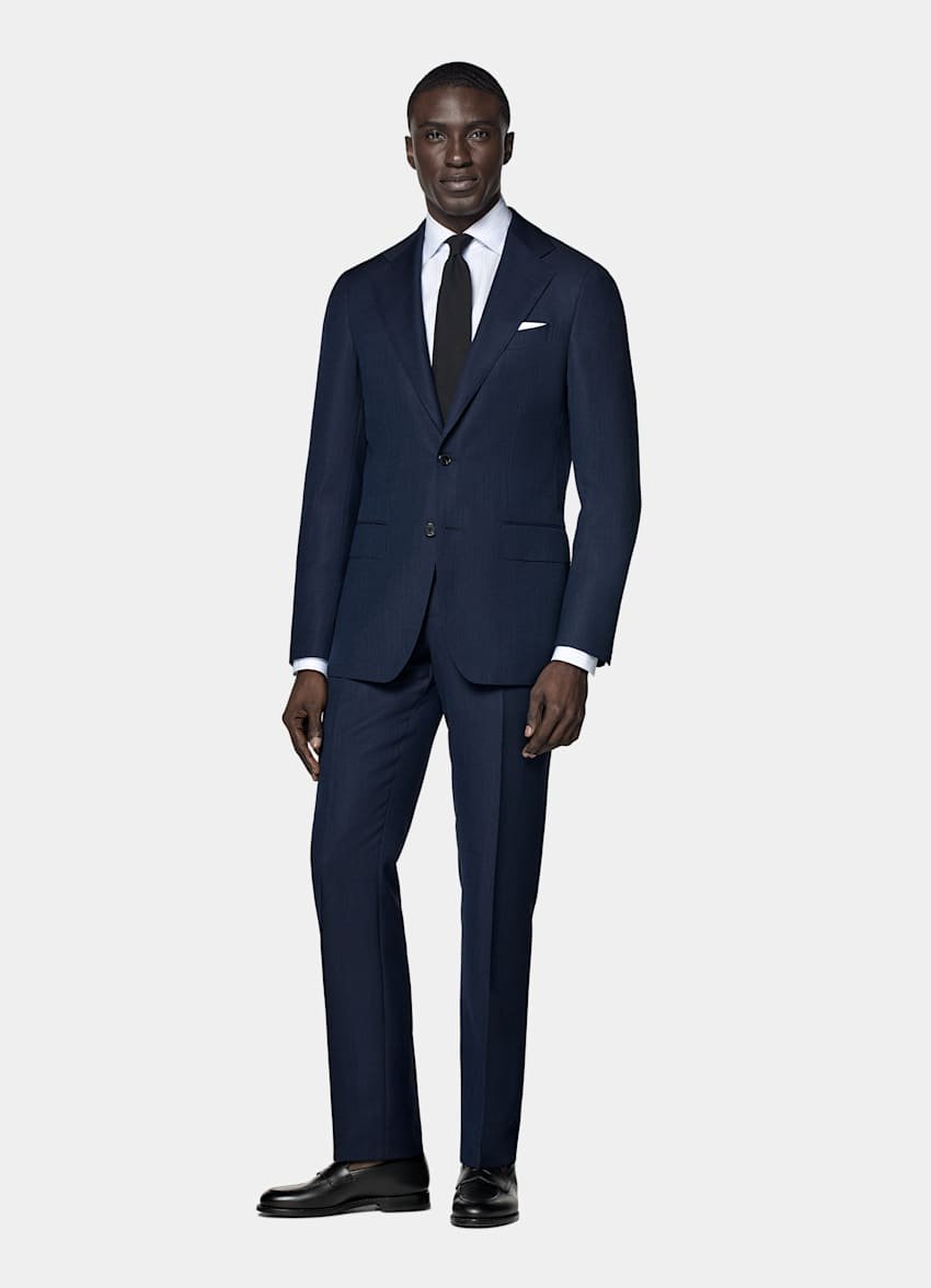 P6962_104 Au Noir Stretch Blazer | Huston Navy - Image 1