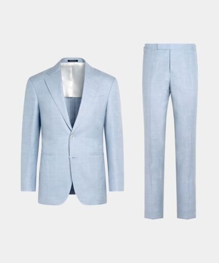 Au Noir Stretch Blazer | Veston Glover Light Blue