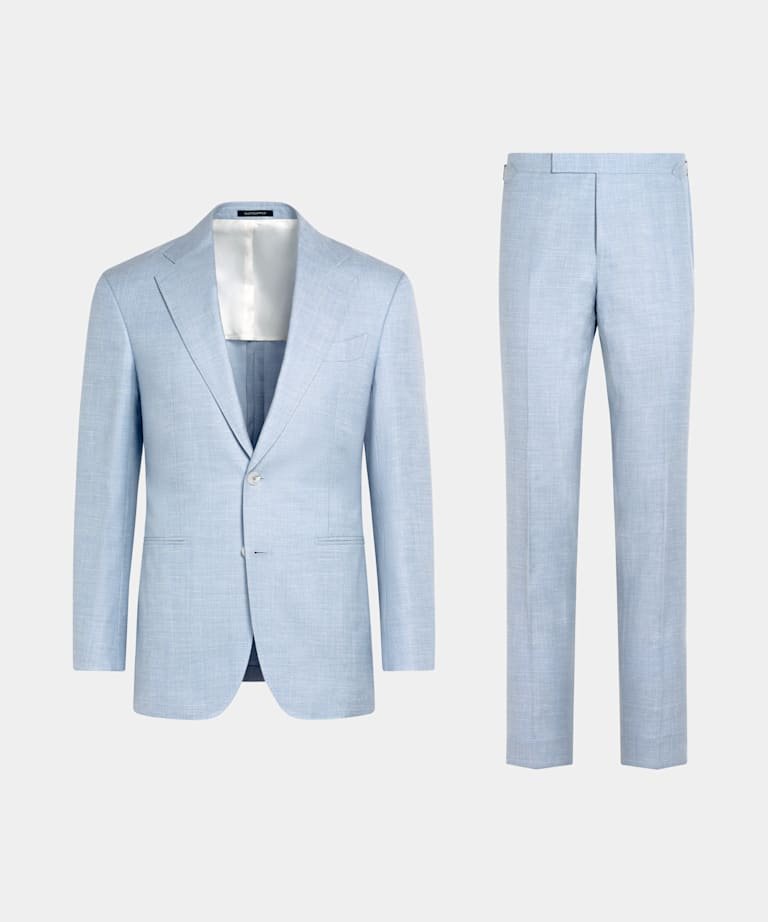 P7006_29 Au Noir Stretch Blazer | Veston Glover Light Blue - Image 1